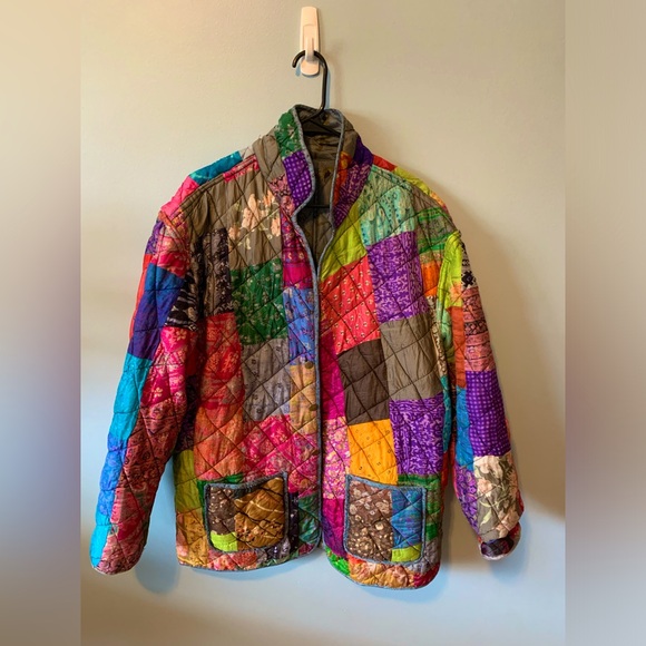 Vintage Jackets & Blazers - Patchwork coat jacket Art e Zen